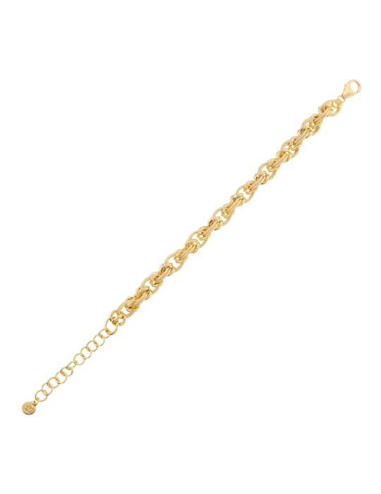 Bracciale Etrusca-Luce Mediterranea-Dorato-Maglia Bizantina-WSET00916.YG
