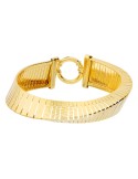 Bracciale Etrusca - Dorato -Torchon-Superficie Martellata-WSET00925.YG