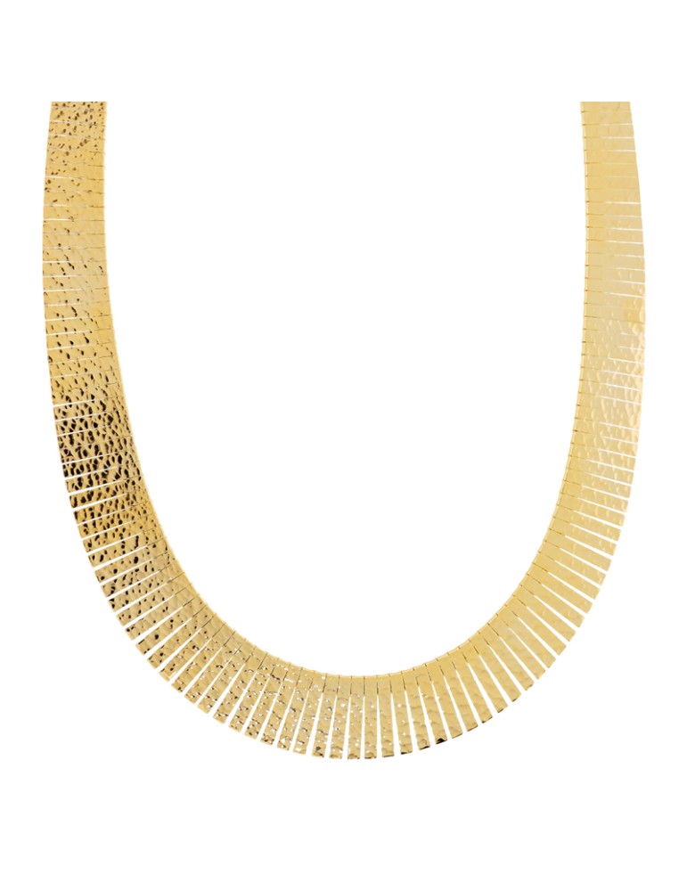 Collana Etrusca - Dorata - Torchon -Superficie Martellata-WSET00926.YG