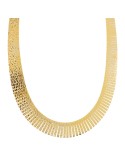 Collana Etrusca - Dorata - Torchon -Superficie Martellata-WSET00926.YG