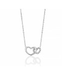 Collana Miluna - in Oro Bianco 18 carati con Pendente Cuore e Diamanti Naturali - CLD4220