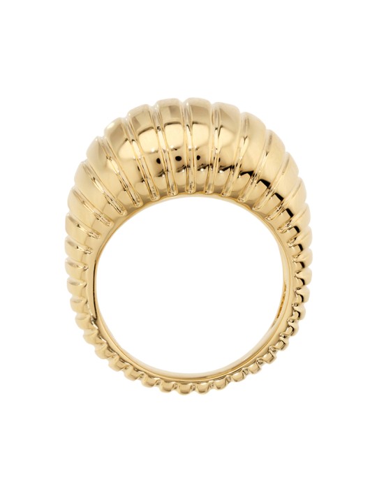 Anello Etrusca - Dorato - Texture Rigata - WSET00924.YG-16