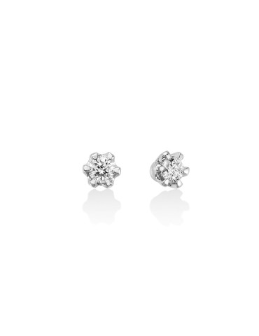 Miluna Earrings - 18K White Gold Point Light with 10pt Natural Diamonds - 0