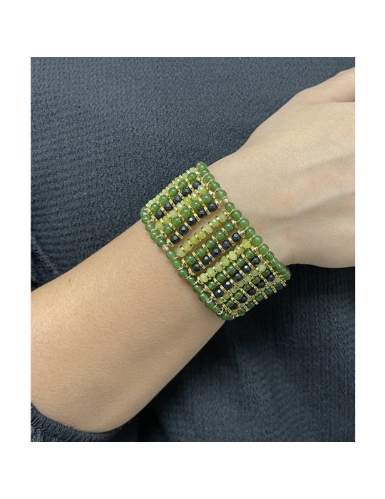 Bracciale Giadan - Elementi di Agata Verde - Onice - GIADAN68