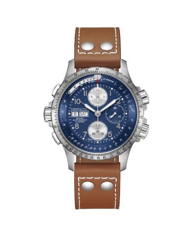 Hamilton Khaki Aviation X-Wind Auto Chrono 44mm Blue Watch - 0