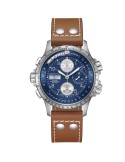 Orologio Hamilton - Khaki Aviation X-Wind Auto Chrono 44mm Blu - H77506540