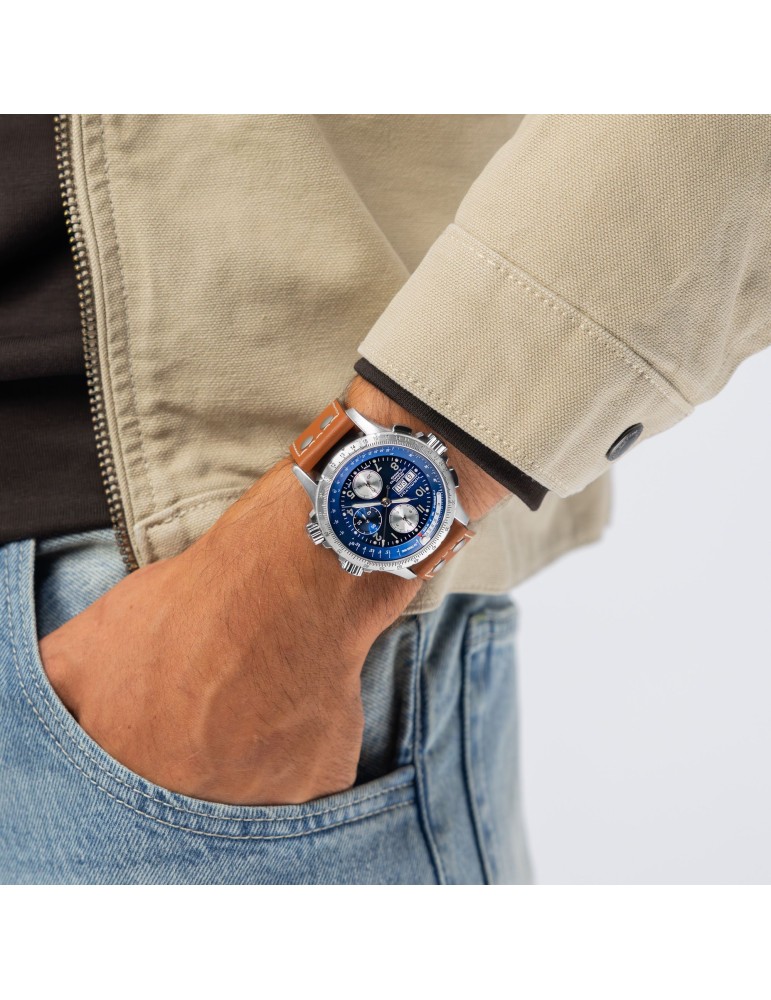 Orologio Hamilton - Khaki Aviation X-Wind Auto Chrono 44mm Blu - H77506540