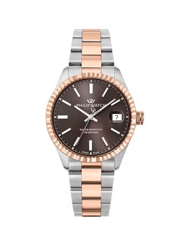 Philip Watch - Caribe Urban 39mm Two-Tone Rose Gold Brown - 0