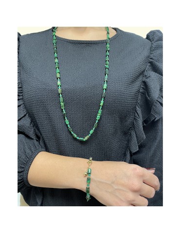 Jadan-Double Wear-Topaz-Tiger's Eye Necklace and Bracelet-GIADAN58