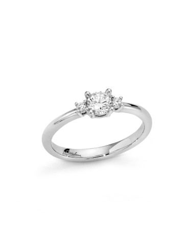 Miluna Ring - Solitaire in 18K White Gold with 37 pt Natural Diamonds - 0