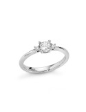 Miluna Ring - Solitaire in 18K White Gold with 37 pt Natural Diamonds - 0