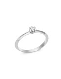 Miluna Ring - 18K White Gold Solitaire with 5 pt Natural Diamond - 0