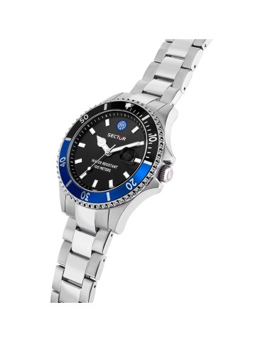 Orologio Sector - Tempo e Data-Silver-43mm-Nero ed Azzurro-R3253161062 2