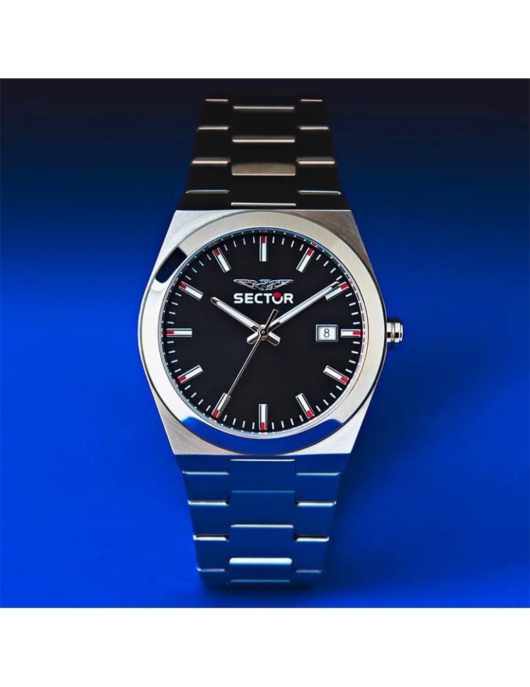 Orologio Sector - C300 - Tempo e Data - Silver - 40mm-Nero-R3253301001