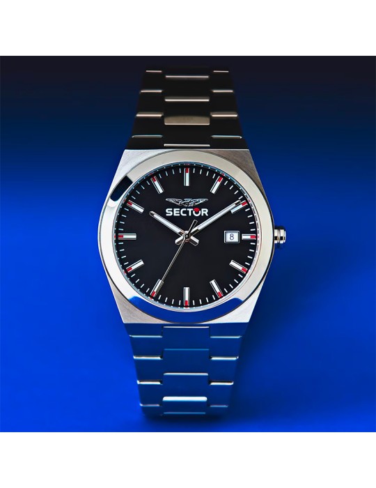 Orologio Sector - C300 - Tempo e Data - Silver - 40mm-Nero-R3253301001