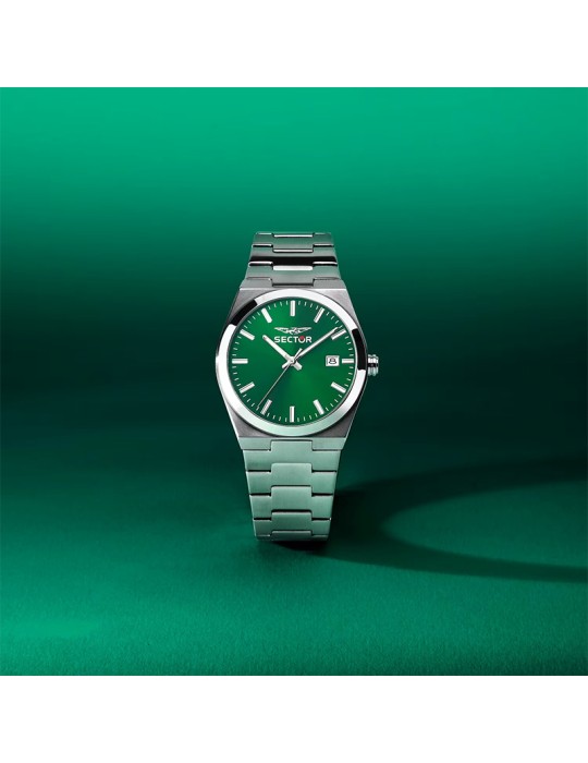 Orologio Sector - C300 - Tempo e Data - Silver -40mm-Verde-R3253301002