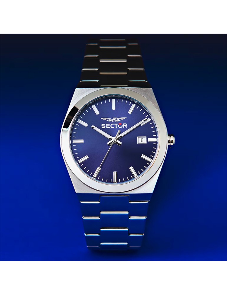 Orologio Sector - C300 - Tempo e Data - Silver - 40mm -Blu-R3253301003