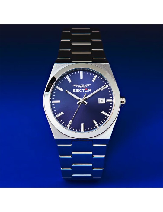 Orologio Sector - C300 - Tempo e Data - Silver - 40mm -Blu-R3253301003