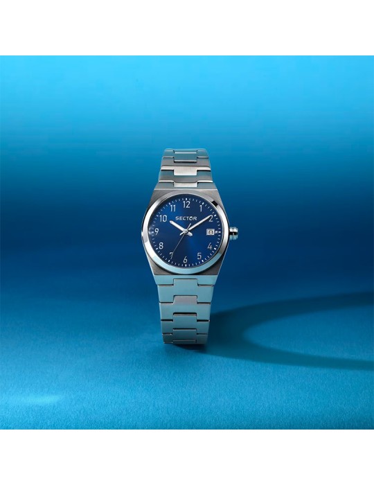 Orologio Sector - C300 - Tempo e Data - Silver - 34mm -Blu-R3253301502