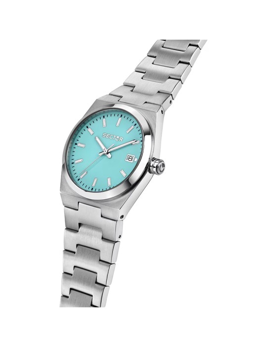 Sector Watch - C300 - Time & Date-Silver-34mm-Turquoise-R3253301503