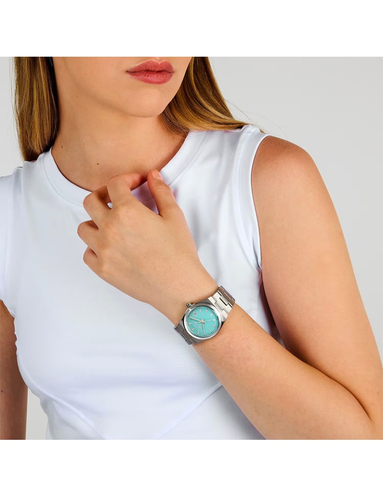 Sector Watch - C300 - Time & Date-Silver-34mm-Turquoise-R3253301503