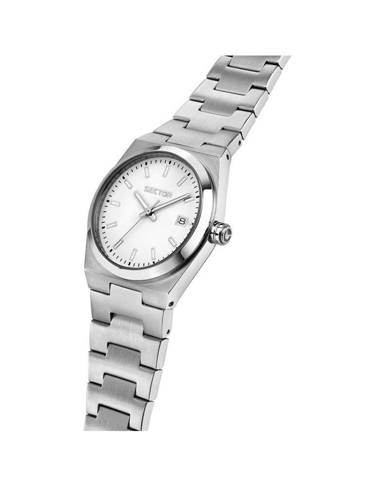 Sector Watch - C300 - Time and Date - Silver-34mm-White-R3253301506