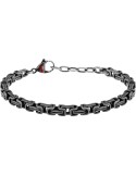 Sector Bracelet - Chain - 316L Steel - Black Enamel - SAFT76