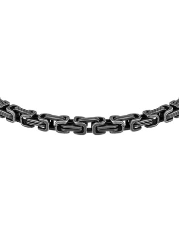 Bracciale Sector - a Catena - Acciaio 316L - Smaltato di Nero - SAFT76 2