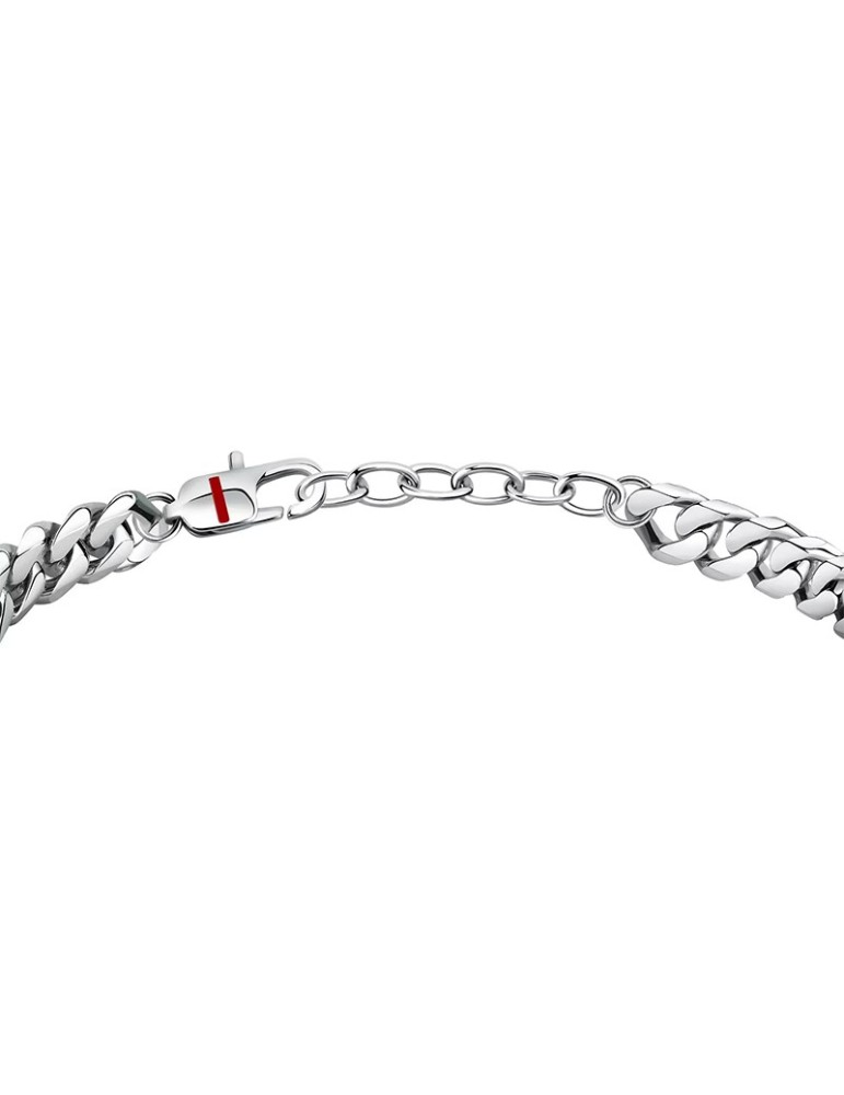 Sector Bracelet - 316L Steel - Patterned Central Plate - SAFT85
