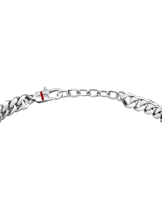 Sector Bracelet - 316L Steel - Patterned Central Plate - SAFT85