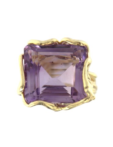 Jadan Ring - 925% Silver Golden - Amethyst - Adjustable - GIADAN73 2