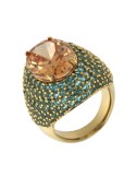 Anello Giadan - Topazio Arancione - Cristalli - Misura 16 - GIADAN75
