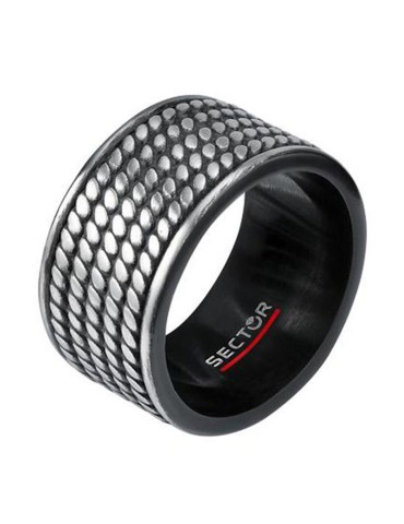 Sector Ring - Row - 316L Steel - Black Enamel - Size 25-SACX14025