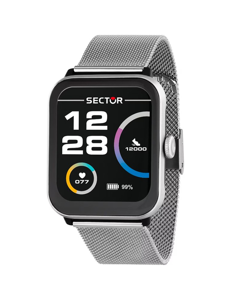 Smartwatch Sector - S-08 - Maglia Milano - 44mm - Silver-8056783303922