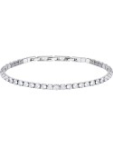 Bracciale Sector - Acciaio 316L -Zirconi Bianchi Incastonati - SANN62