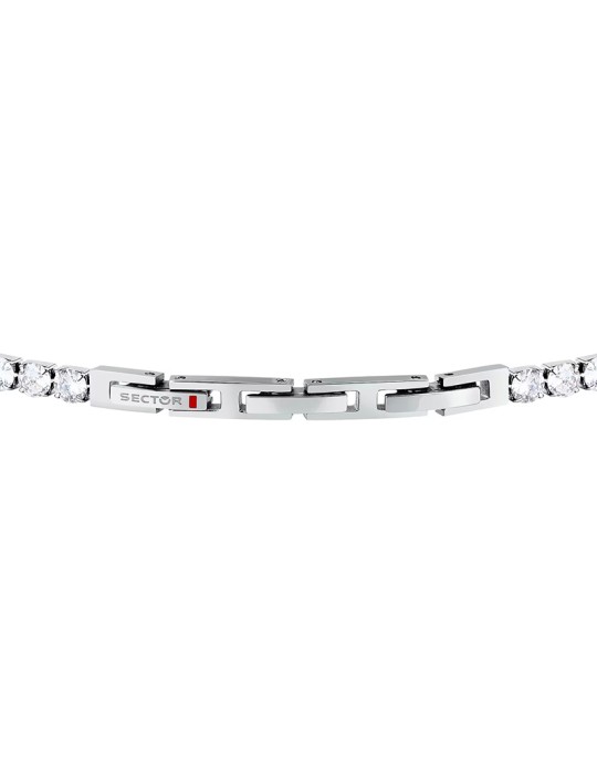 Sector Bracelet - 316L Steel - White Zirconia Set - SANN62