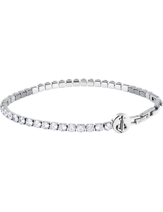 Sector Bracelet - White Spinels - Silver Anchor - SANN66