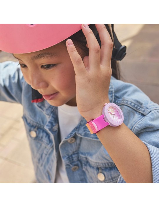 Watch Flik Flak - Fuze in Pink - 37mm - Pink, Multicolor - ZFCSP130