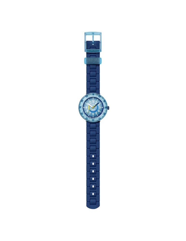 Orologio Flik Flak - Bluebrick - Blu - 37mm -Stile Mattoncini-ZFCSP133