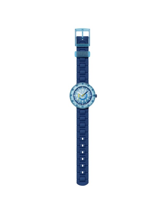 Orologio Flik Flak - Bluebrick - Blu - 37mm -Stile Mattoncini-ZFCSP133