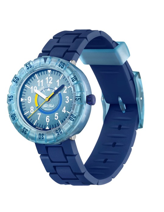 Orologio Flik Flak - Bluebrick - Blu - 37mm -Stile Mattoncini-ZFCSP133