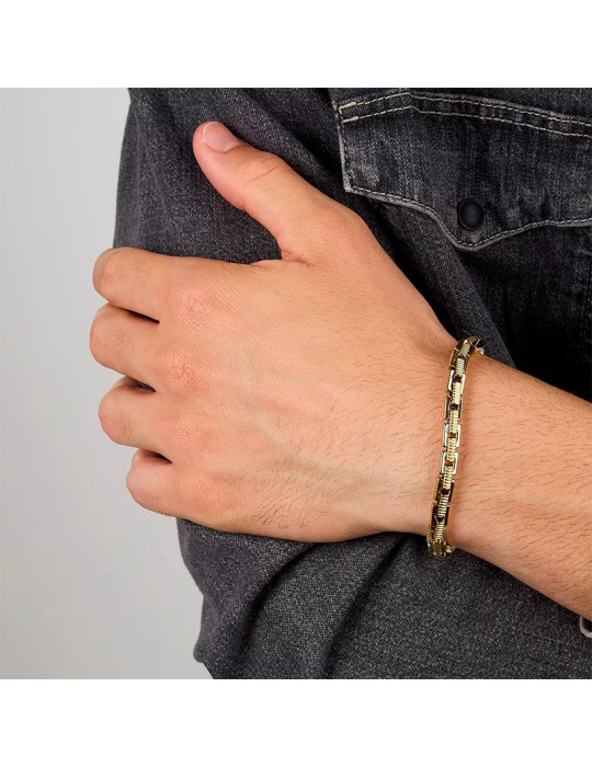 Bracciale Sector - Basic - Acciaio 316L - Maglie Texturizzate - SZS145