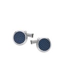Montblanc Meisterstück Cufflinks in Stainless Steel - Blue - 0