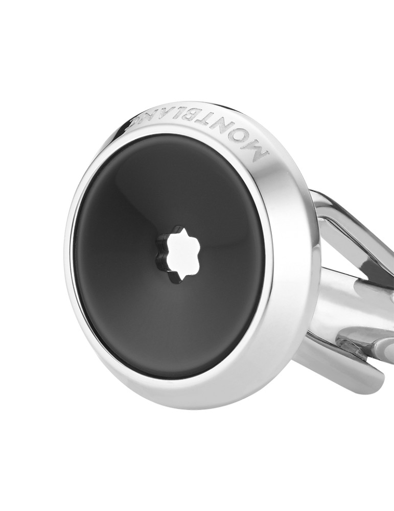 Montblanc Cufflinks - Star in Stainless Steel - Black - 0
