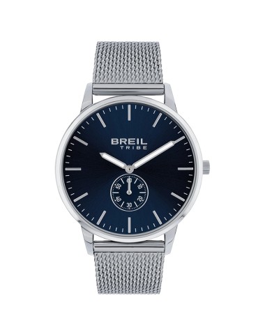 Breil Tribe Watch - Steel Milano Mesh - Silver -41mm-Blue-EW0731