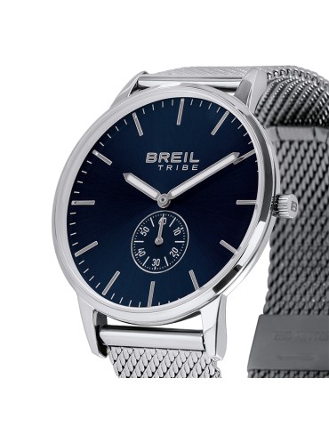 Breil Tribe Watch - Steel Milano Mesh - Silver -41mm-Blue-EW0731 2