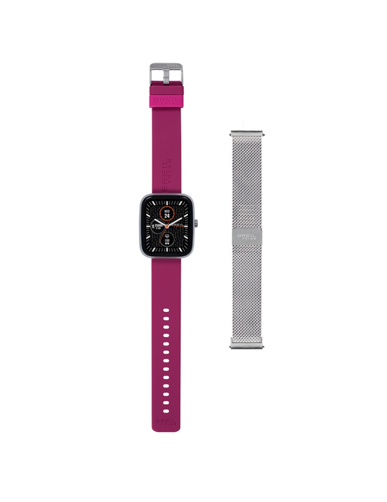 Smartwatch Breil Tribe - SBT-3-Doppio Cinturino-44,5mm-Bordeaux-EW0747