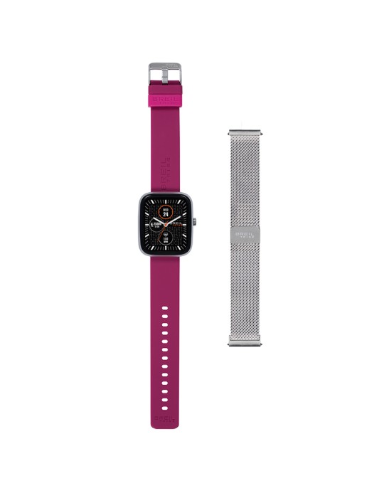 Smartwatch Breil Tribe - SBT-3-Doppio Cinturino-44,5mm-Bordeaux-EW0747
