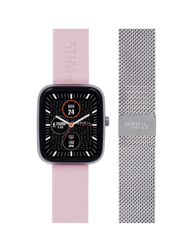 Smartwatch Breil Tribe - SBT-3 - Doppio Cinturino - 44,5mm-Rosa-EW0748