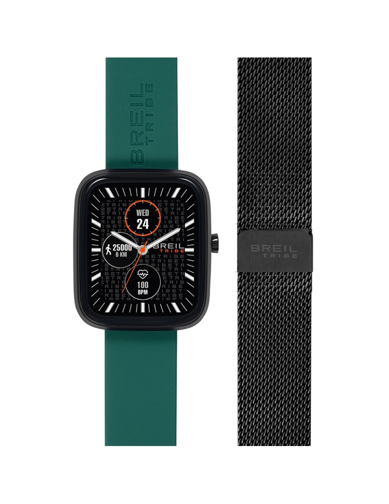 Breil Tribe Smartwatch - SBT-3 - Double Strap -44.5mm-Green-EW0749